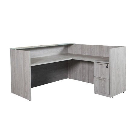 We'Re It Desk Set, 78 H, 71 W X Laminate, Gray UP169180FF